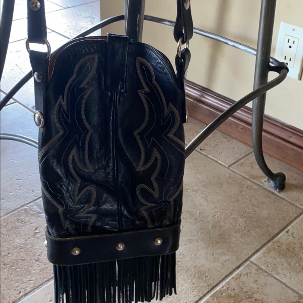 Custom made Western Leather  crossbody purse - Picture 3 of 5